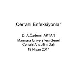 Cerrahi Enfeksiyonlar, A. &Ouml;zdemir AKTAN