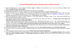 Kapasite Hesabı Tablosu - Erzurum Ticaret ve Sanayi Odası