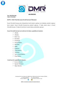 KONU: SGK Prim Borcunun Kredi Kartıyla &Ouml;denmesi