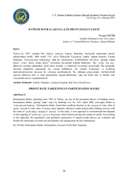 38 KATILIM BANK ORANI PROFIT RATE TARGETING IN