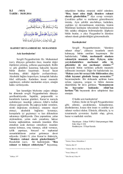 rahmet beygamberi hz. muhammed