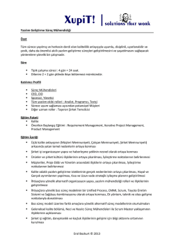 Erol Bozkurt &copy; 2013 Yazılım Geliştirme S&uuml;re&ccedil; M&uuml;hendisliği