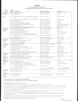 2013-2014 Öğretim Yılı Bahar Yarıyılı 3. Sınıf Klinik Öncesi Eğitim