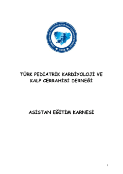 GENEL BİLGİLER - t&uuml;rk pediatrik kardiyoloji ve kalp cerrahisi derneği