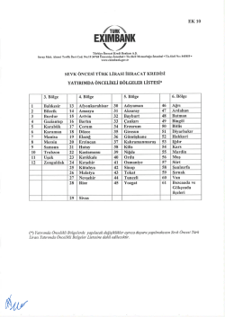 Ek-10 Y&Ouml;B Listesi