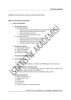 İ&ccedil;eriği İ&ccedil;in Tıklayın - istatistik akademisi