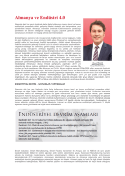 Almanya ve End&uuml;stri 4.0