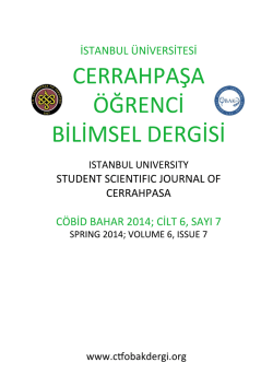 &Ouml;bak Etkinlikleri - CERRAHPAŞA &Ouml;ĞRENCİ BİLİMSEL DERGİSİ