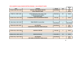program - BİLGİ Eğitim