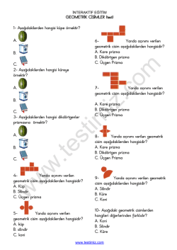 Geometrik Cisimler Test