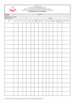 klinik s&uuml;rveyans formu - S&uuml;reyyapaşa G&ouml;ğ&uuml;s Hastalıkları Hastanesi