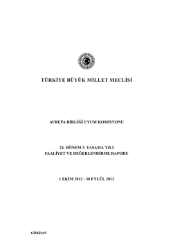 AB Uyum Komisyonu 24. D&ouml;nem 3. Yasama Yılı Faaliyet ve