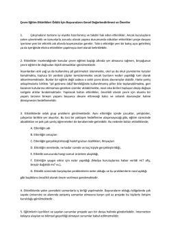 J&uuml;ri &uuml;yelerinin etkinlik dosyalarına ilişkin genel