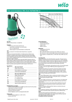 &Uuml;r&uuml;n serisi tanımlaması: Wilo-Drain TM/TMW/TMR 32