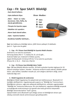 Cep Fit Kullanım Klavuzu