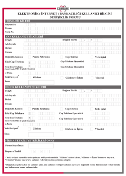 Kullanıcı Değişiklik Formu