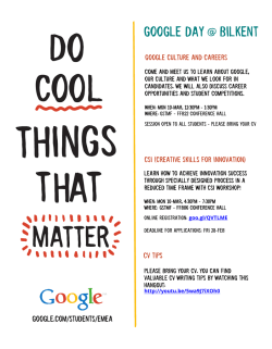 Google day @ BilKENT