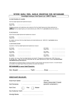İSTEĞE BAĞLI &Ouml;ZEL SAĞLIK SİGORTASI İ&Ccedil;İN