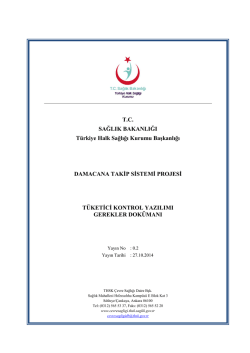 Damacana T&uuml;ketici Kontrol Yazılımı Gerekler Dok&uuml;manı