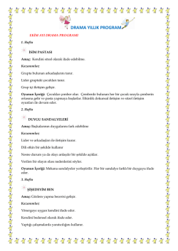 EKİM AYI DRAMA PROGRAMI