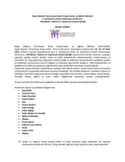 Dogu Akdeniz Univ. bıldırı cagrısı