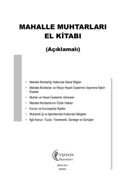 Mahalle Muhtarları El Kitabı