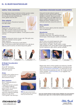 el bileği rahatsızlıkları