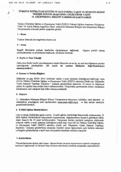 TÜRIGYE ÖZÜRLÜLER eğlTİM vi: DAYÆHŞMA varır