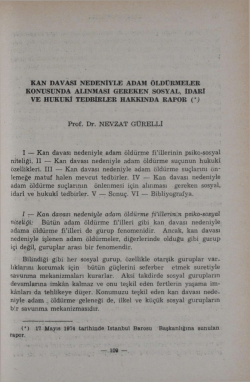 KAN DAVASI NEDENİYLE ADAM &Ouml;LD&Uuml;RMELER KONUSUNDA
