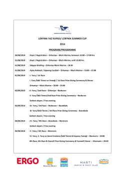loryma summer cup 2014 program/programme