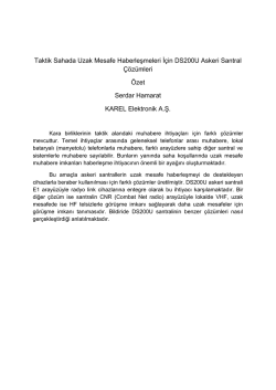 Taktik Sahada Uzak Mesafe Haberleşmeleri İ&ccedil;in DS200U Askeri