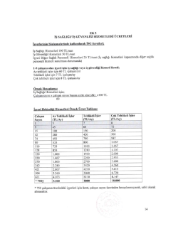 a) Aylık İşyeri Hekimliği Fiyat Listesi