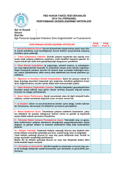 İdari Performans Değerlendirme