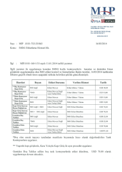 IMDG Etiket Hizmeti Hk