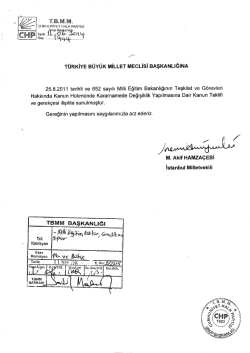 Kanun Teklifinin Metni - T&uuml;rkiye B&uuml;y&uuml;k Millet Meclisi