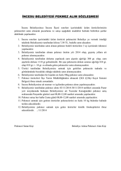 Pekmez Alım S&ouml;zleşmesine bu linkten