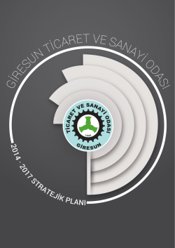 2014 - 2017 Stratejik Plan - Giresun Ticaret ve Sanayi Odası