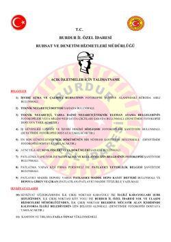 a&ccedil;ık işletme talimatları (pdf)