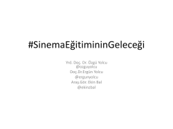 #SinemaEğitimininGeleceği