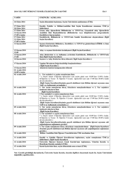 2014 yılı &ouml;ğrenci temsilcileri se&ccedil;im