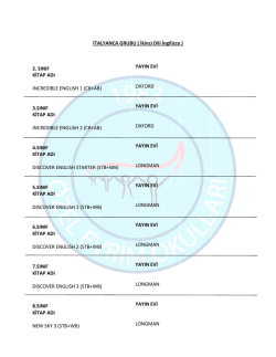 İTALYANCA-ikinci dil İngilizce