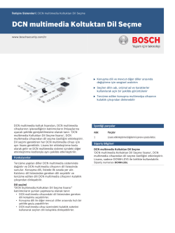 DCN multimedia Koltuktan Dil Se&ccedil;me