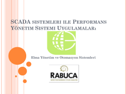 SCADA sistemleri ile Performans Y&ouml;netim Sistemi Uygulamaları