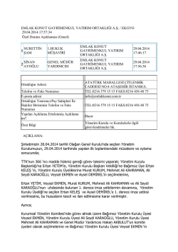 EMLAK KONUT GAYRİMENKUL YATIRIM