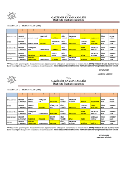 6C Haftalık Ders Programı