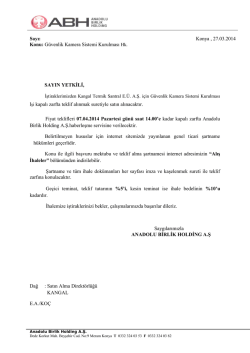 Konu: Güvenlik Kamera Sistemi Kurulması Hk. Konya , 27.03.2014