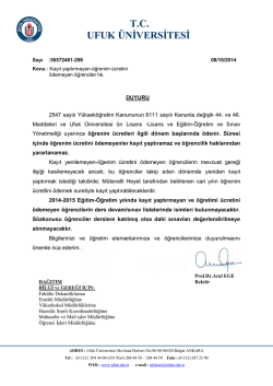 Kayıt Yaptırmayan - Ufuk &Uuml;niversitesi