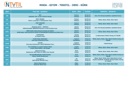 MODA - GIYIM - TEKSTIL - DERI - KÜRK