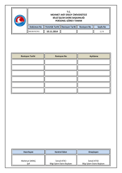 Daire Başkanı - Mehmet Akif Ersoy &Uuml;niversitesi Bilgi İşlem Daire