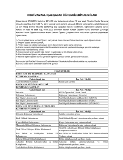 additional file 1 - Kocaeli &Uuml;niversitesi Sağlık K&uuml;lt&uuml;r ve Spor Daire